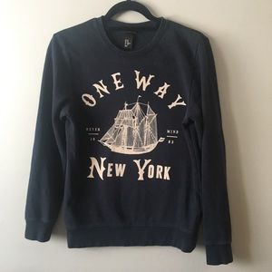 H&M New York navy blue pullover sweater